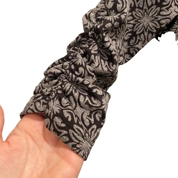 Soybu Classic Black Grey Geometric Floral Dress Medium - Picture 4 of 11